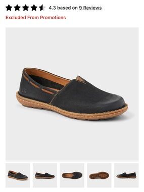 Born Leather Naya Loafers size 9 NEW
